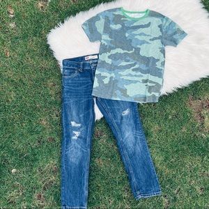 Levi’s 502 regular tapered crewcuts camo outfit bundle 10